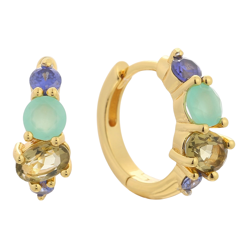 E08543-239 Pendientes de plata de ley 925 con circonitas c&uacute;bicas