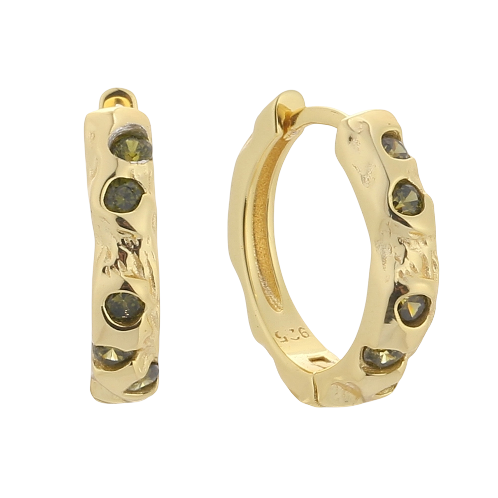 E08728 Pendiente de plata de ley 925 con circonitas c&uacute;bicas