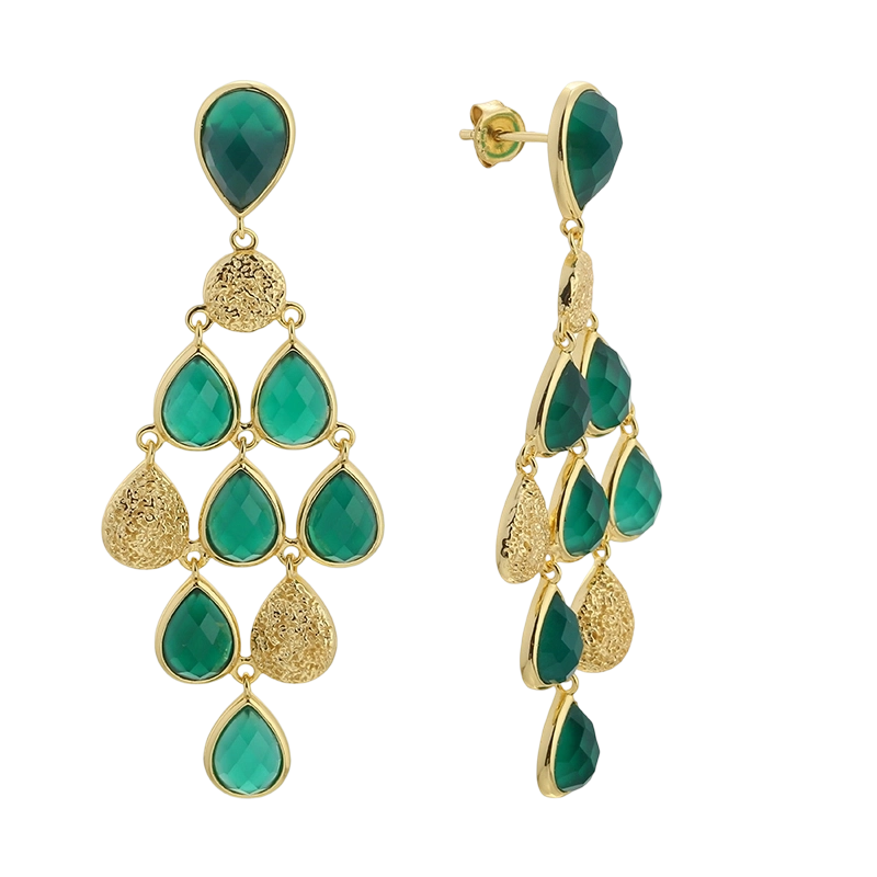 E08269 Pendiente barroco de perlas en plata de ley 925